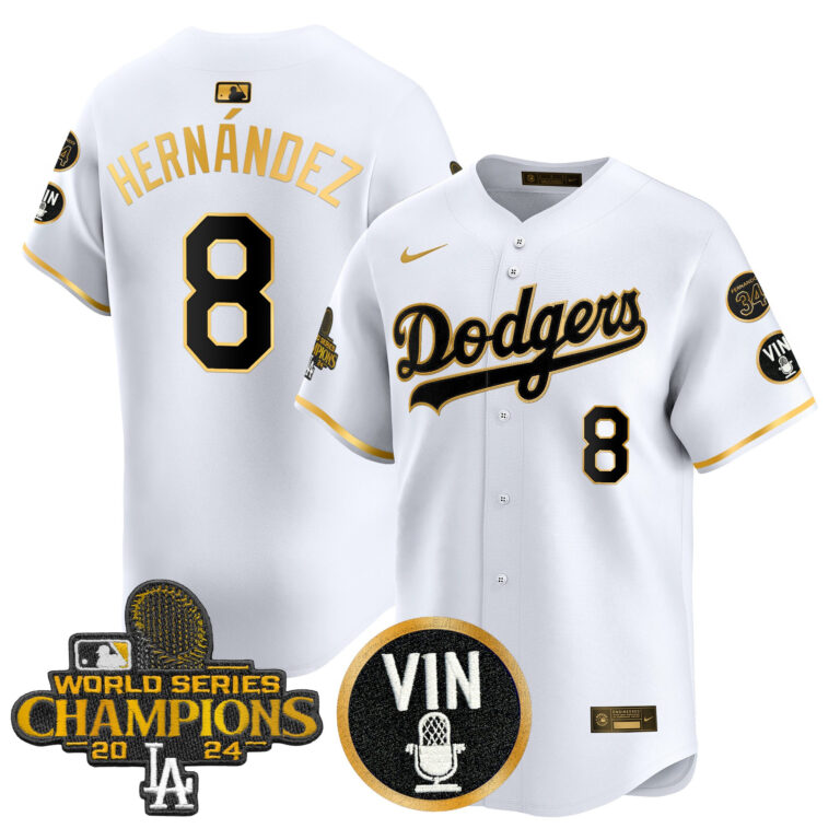 Men Los Angeles Dodgers 8 Hernandez white Sakura Edition Nike MLB 2025 Jersey style 3